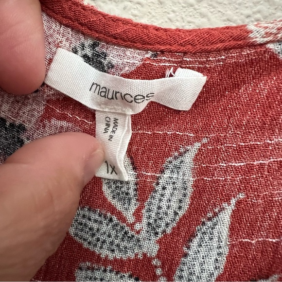 Maurices Women's Tank Top Spaghetti Strap Crochet Style Floral Flowers Lace XL - Picture 6 of 7